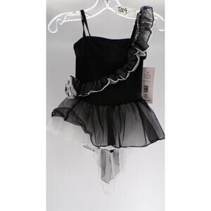 New Dress Body Wrappers 2241 Small Child Black White Ballet Tap Jazz